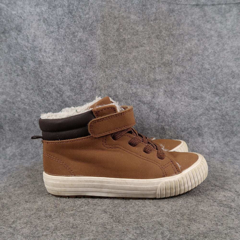 H&M Shoes Kids Toddler 10.5 Sneaker Boots Casual High Top Trainer Faux Fur Brown